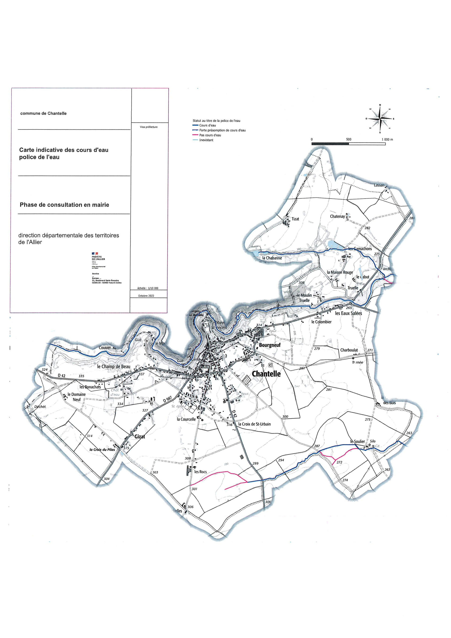 Mise à disposition de la cartographie des cours d