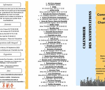 Calendrier des manifestation 2023