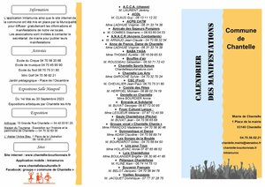 Calendrier des manifestation 2023